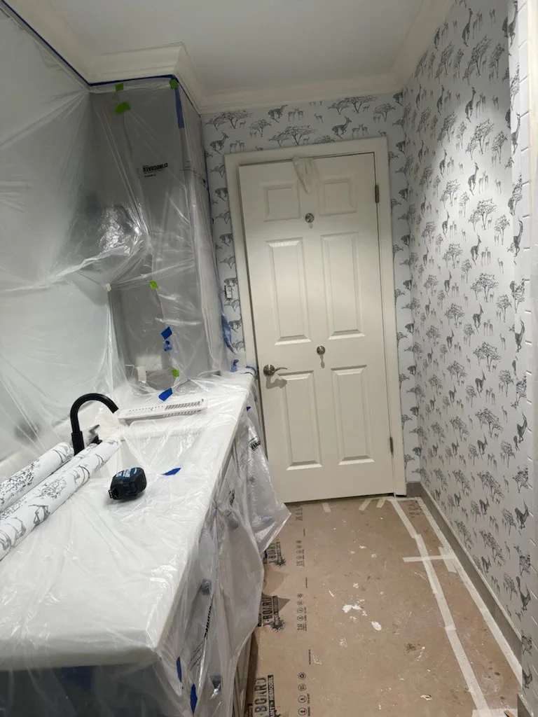 Wallpaper installation in Belltown Seattle